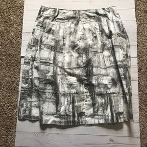 Gray and white skirt